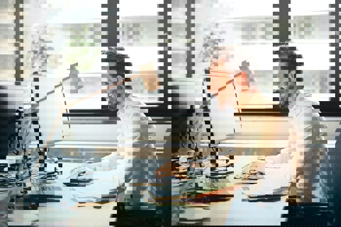 Man Looking At Screen