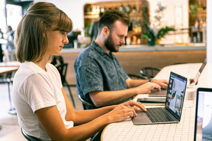 Woman Using Laptop