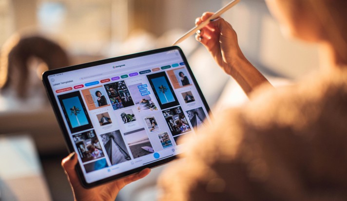 Woman Holding Tablet Computer